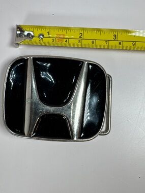 Honda Black and Silver Belt Buckle